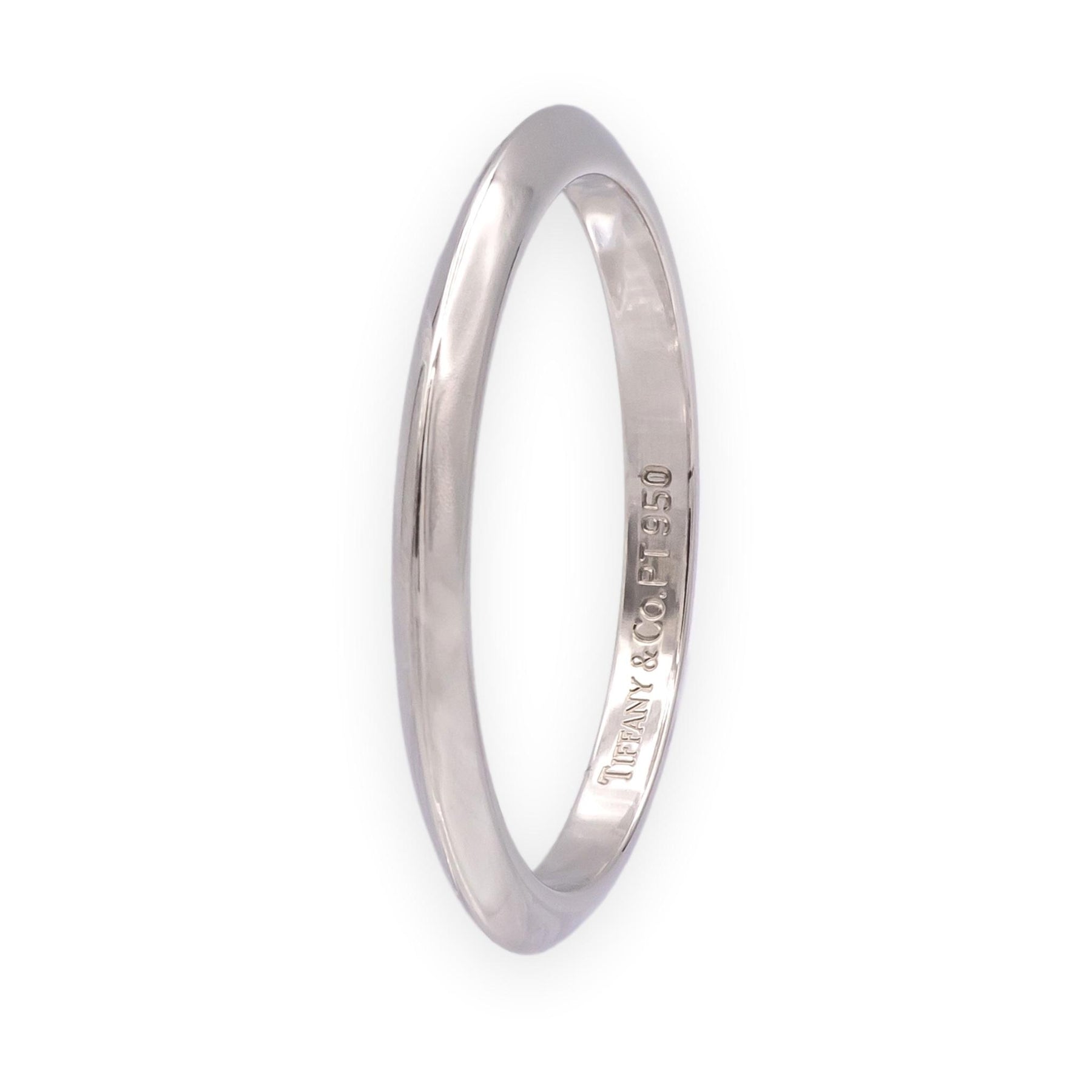 Vintage Tiffany & Co. Platinum Knife-Edge Wedding Band Ring Size