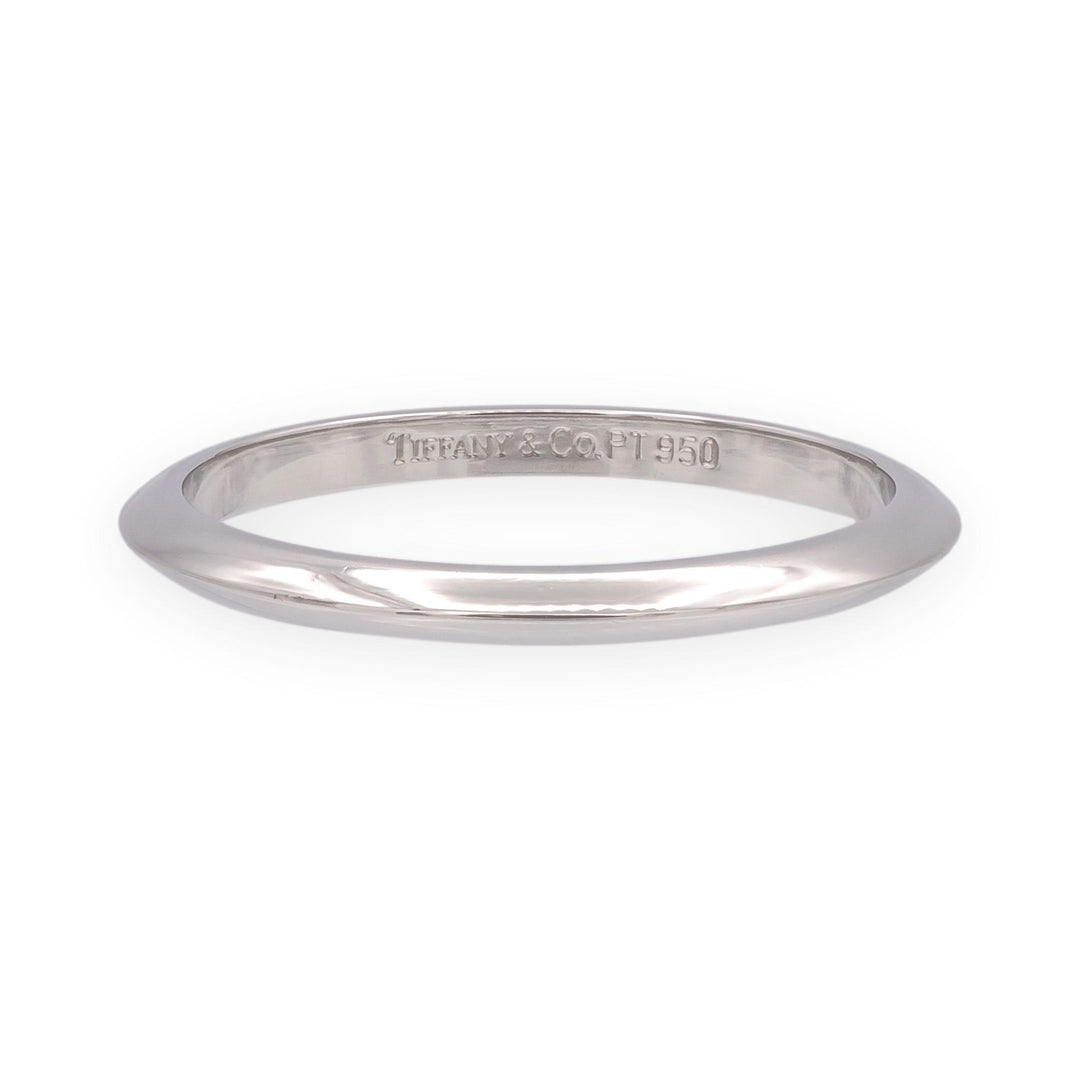Vintage Tiffany & Co. Platinum Knife-Edge Wedding Band Ring Size 5.75