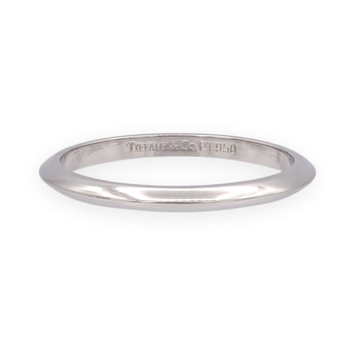Vintage Tiffany & Co. Platinum Knife-Edge Wedding Band Ring Size 5.75