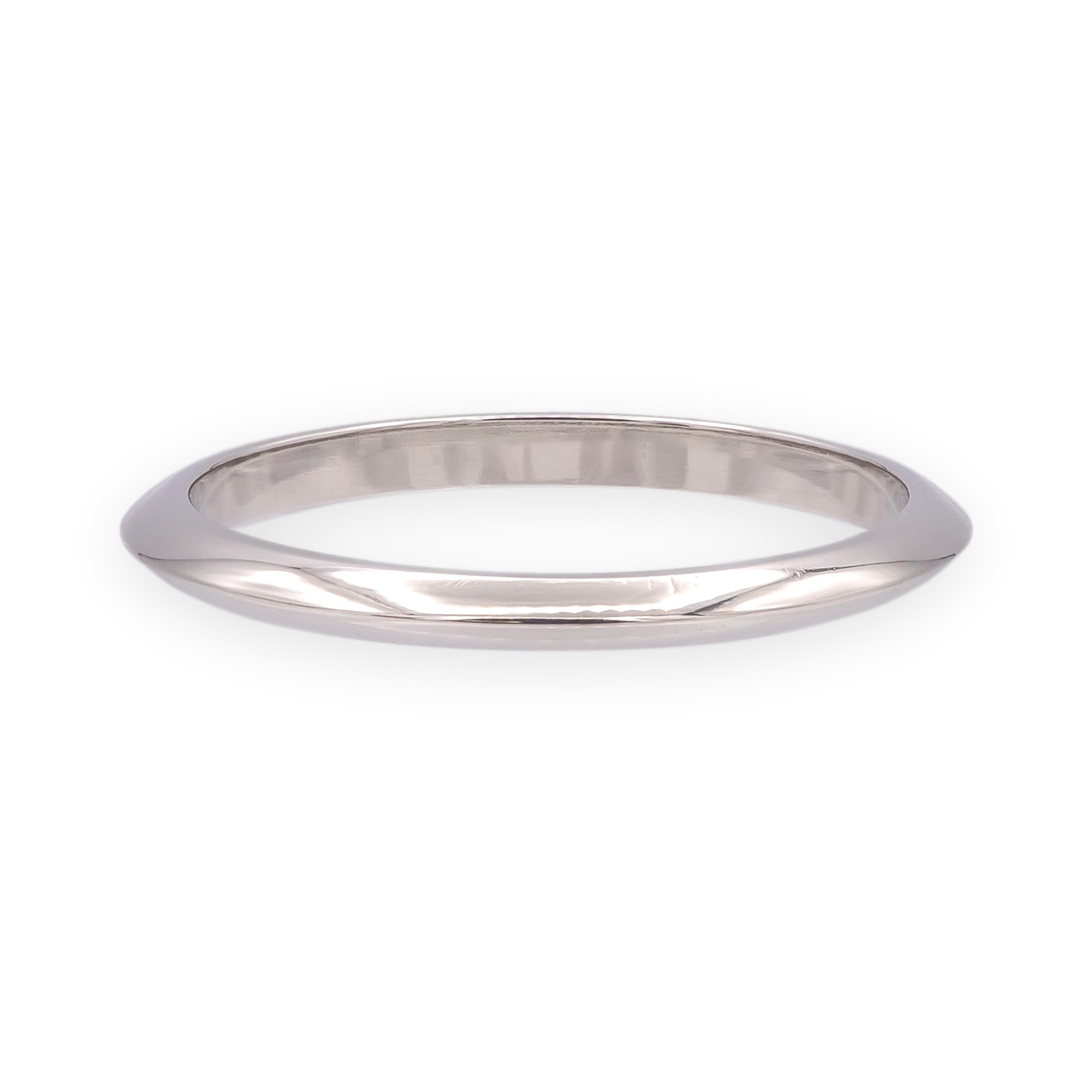 Vintage Tiffany & Co. Platinum Knife-Edge Wedding Band Ring Size