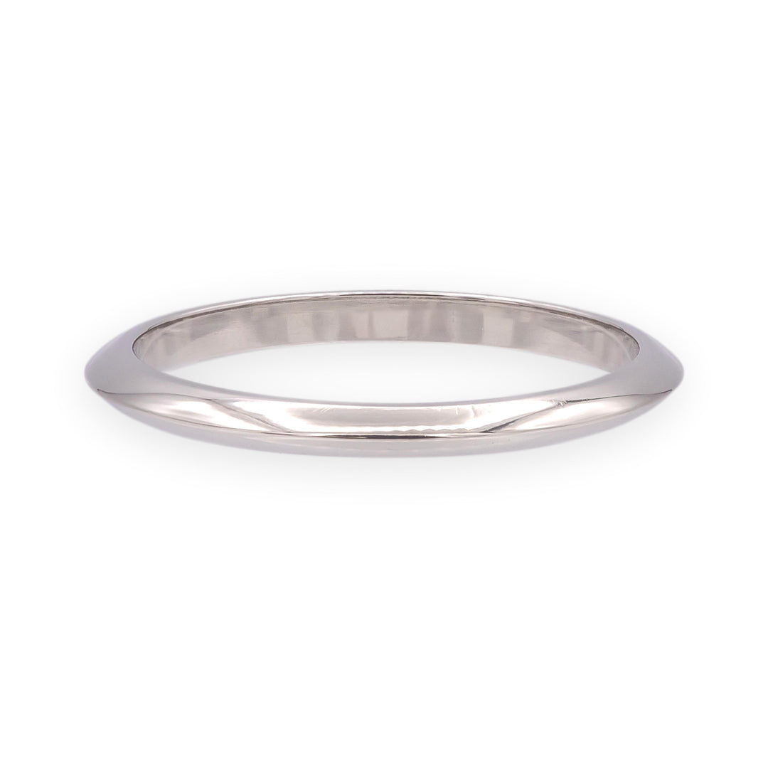 Vintage Tiffany & Co. Platinum Knife-Edge Wedding Band Ring Size 5.75