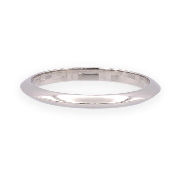 Vintage Tiffany & Co. Platinum Knife-Edge 2mm Wedding Band Ring Size 7.75