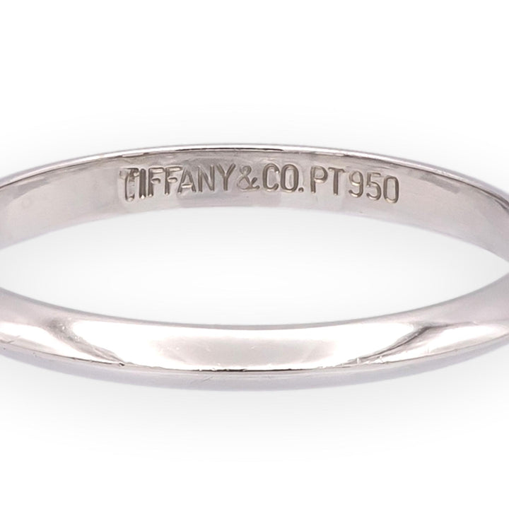 Vintage Tiffany & Co. Platinum Knife-Edge 2mm Wedding Band Ring Size 7.75
