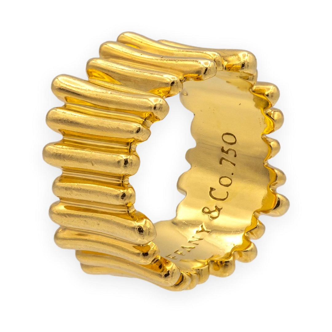 Vintage Tiffany & Co. 18K Yellow Gold Ribbed Band Ring