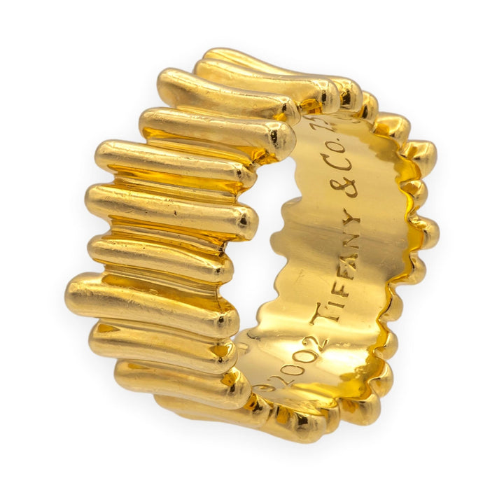 Vintage Tiffany & Co. 18K Yellow Gold Ribbed Band Ring