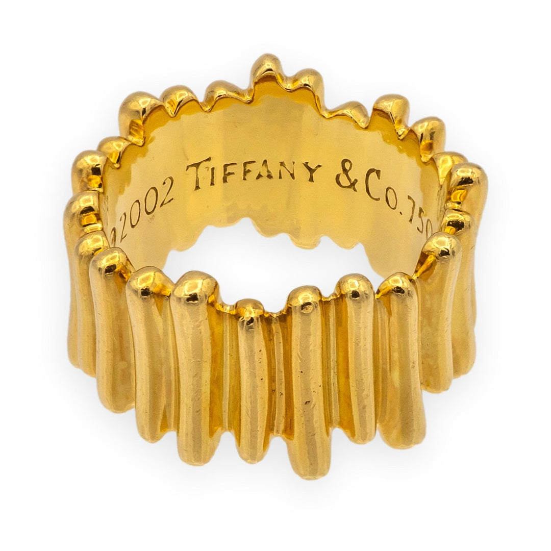 Vintage Tiffany & Co. 18K Yellow Gold Ribbed Band Ring