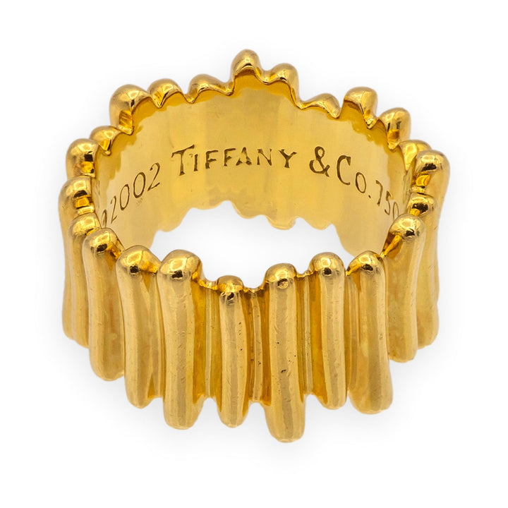 Vintage Tiffany & Co. 18K Yellow Gold Ribbed Band Ring