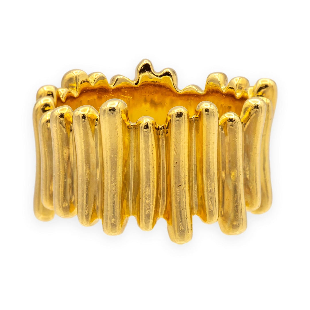 Vintage Tiffany & Co. 18K Yellow Gold Ribbed Band Ring