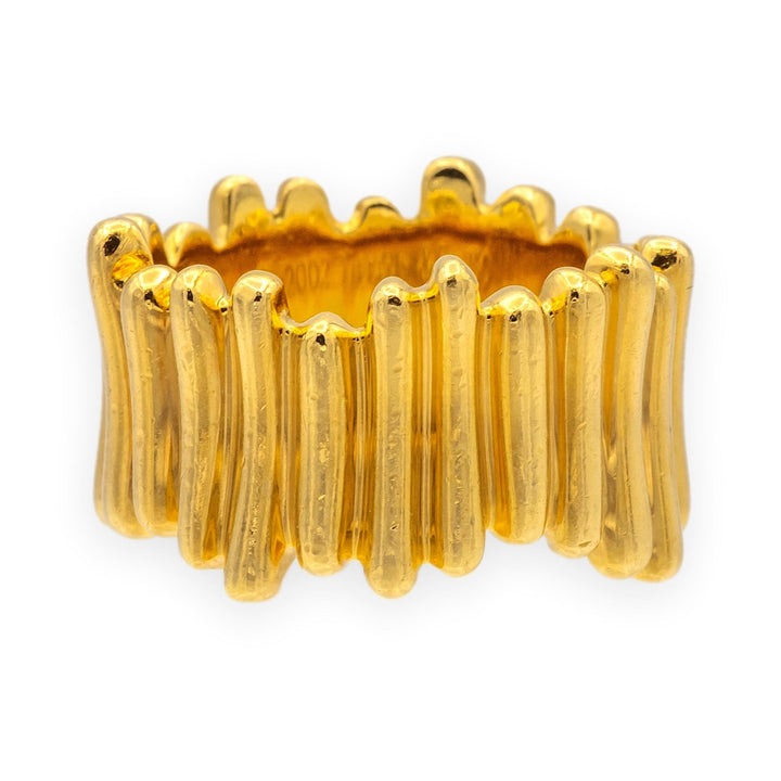 Vintage Tiffany & Co. 18K Yellow Gold Ribbed Band Ring