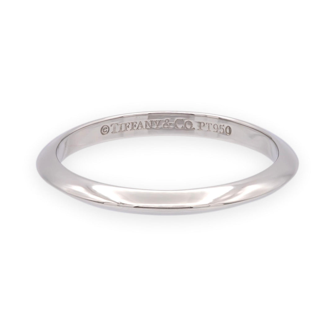 Vintage Tiffany & Co. Platinum Knife-Edge 2mm Wedding Band Ring Size 6.25