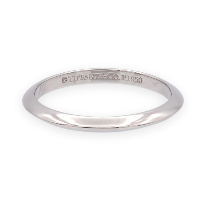 Vintage Tiffany & Co. Platinum Knife-Edge 2mm Wedding Band Ring Size 6.25