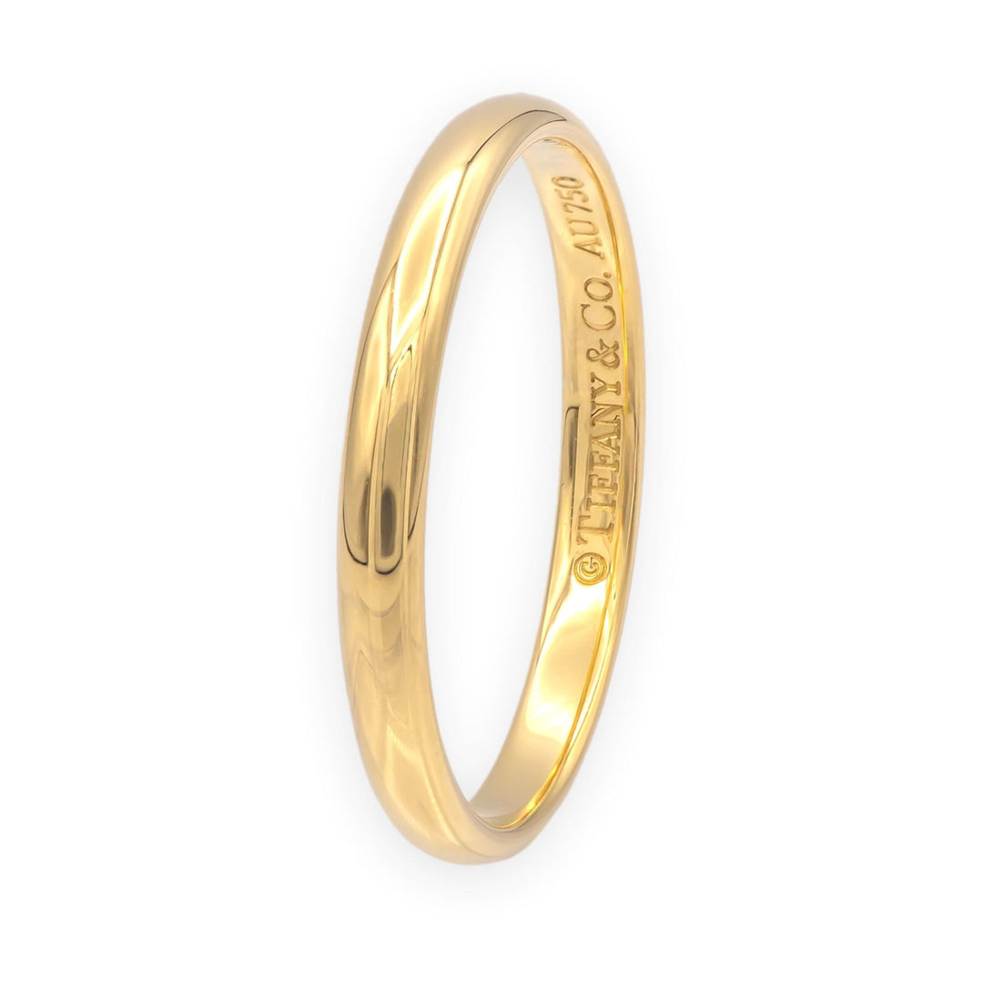 Vintage Tiffany & Co. 18K Yellow Gold Together Wedding Band Ring 2mm Size 5