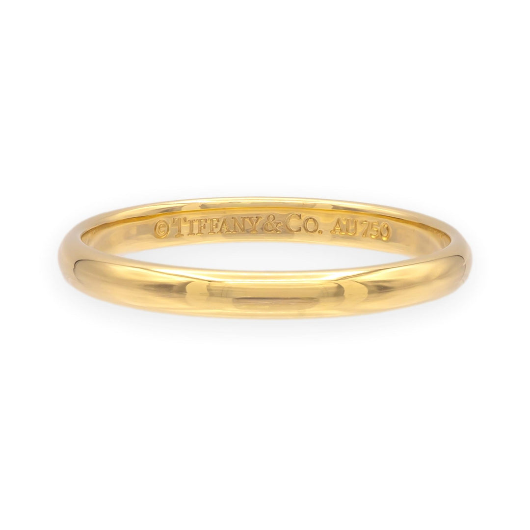 Vintage Tiffany & Co. 18K Yellow Gold Together Wedding Band Ring 2mm Size 5
