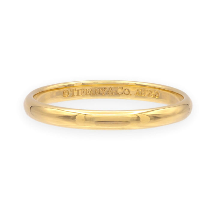 Vintage Tiffany & Co. 18K Yellow Gold Together Wedding Band Ring 2mm Size 5