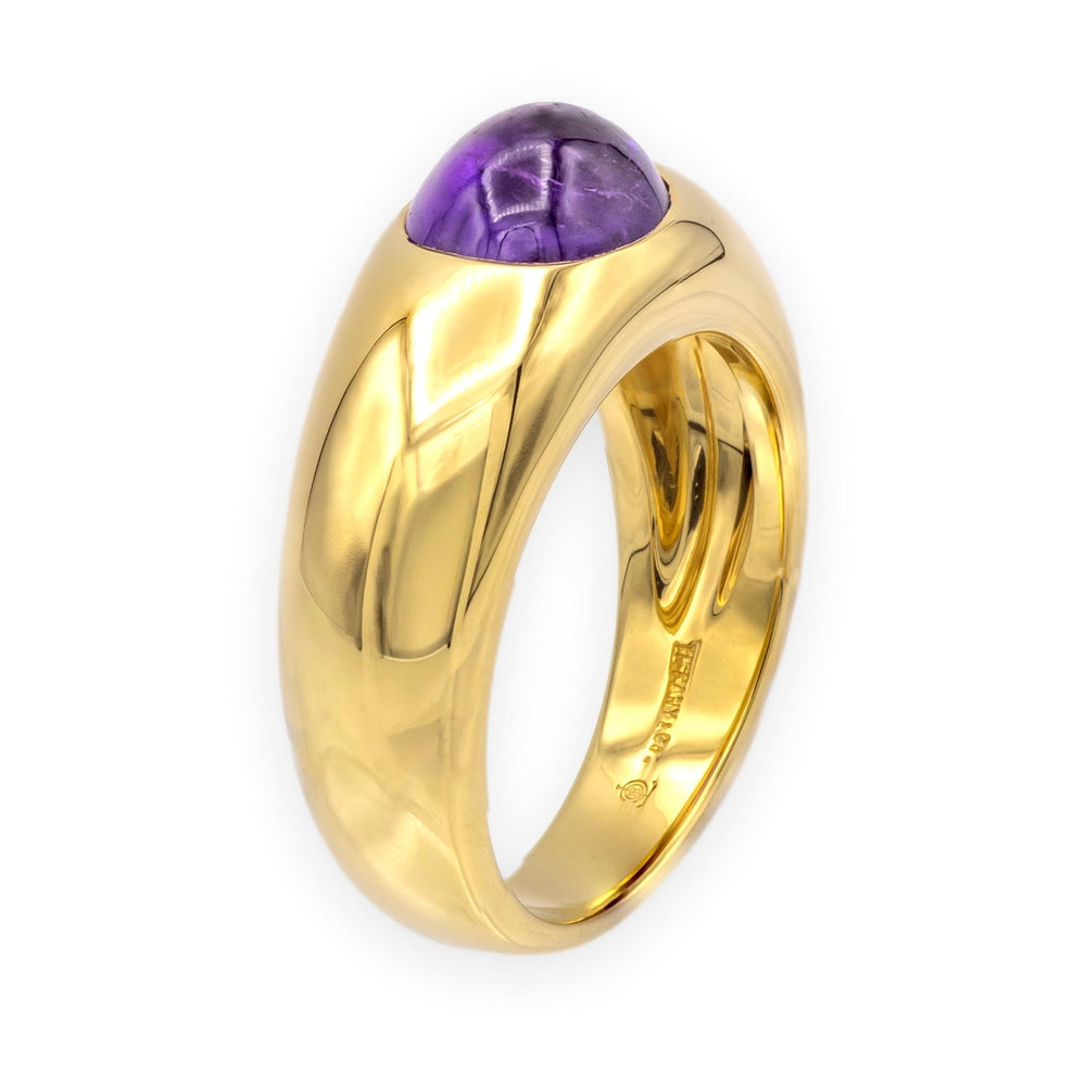 Vintage Tiffany & Co. 18K Yellow Gold Cabochon Amethyst Bombé Ring, 1.50ct