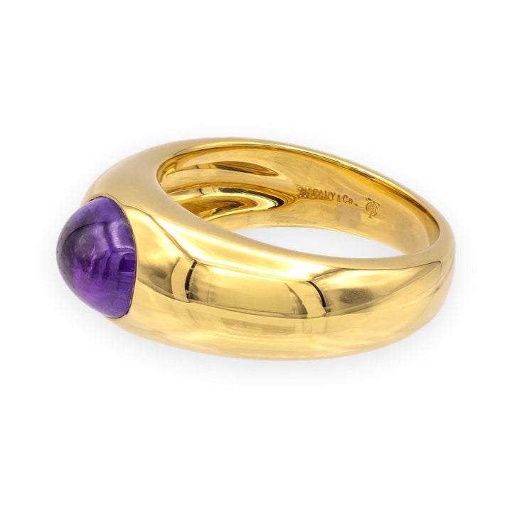 Vintage Tiffany & Co. 18K Yellow Gold Cabochon Amethyst Bombé Ring, 1.50ct