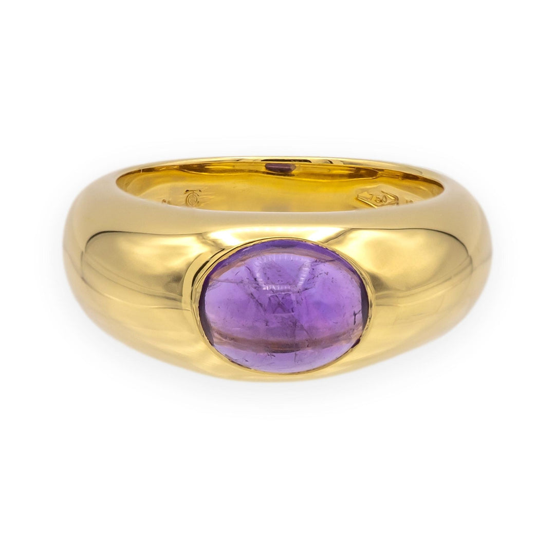 Vintage Tiffany & Co. 18K Yellow Gold Cabochon Amethyst Bombé Ring, 1.50ct