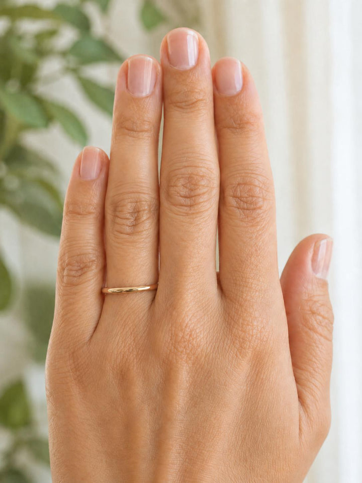 Vintage Tiffany & Co. 18K Yellow Gold Together Wedding Band Ring 2mm Size 5