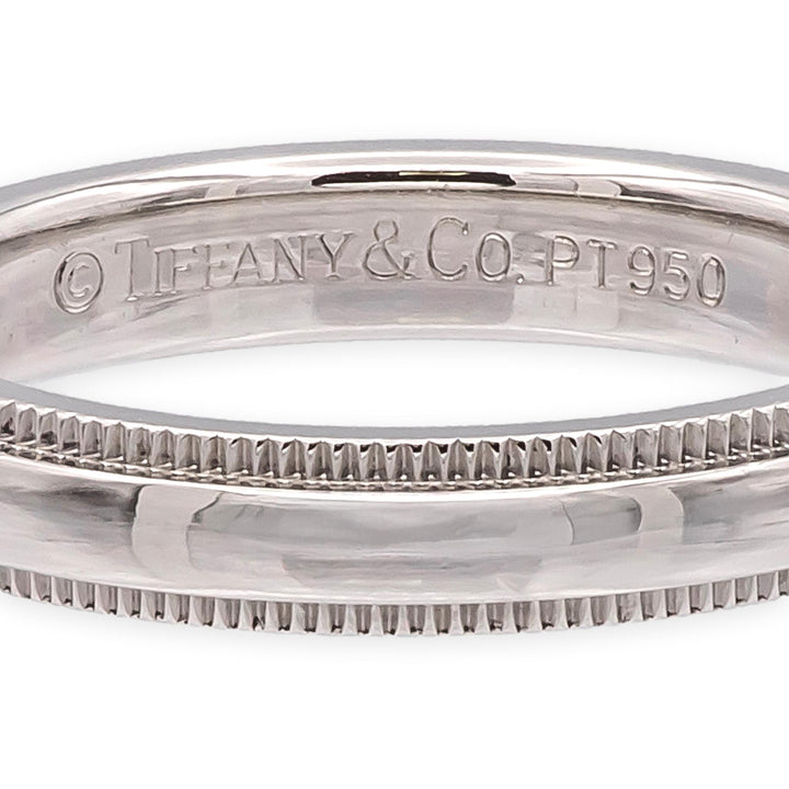Vintage Tiffany & Co. Together Double Milgrain Wedding Band, Platinum, 3mm