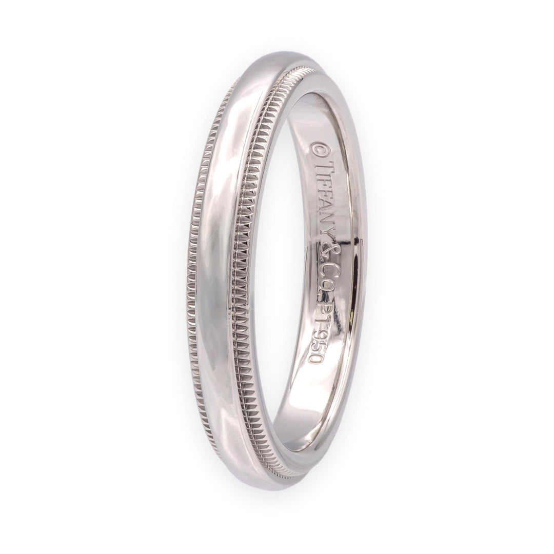 Vintage Tiffany & Co. Together Double Milgrain Wedding Band, Platinum, 3mm