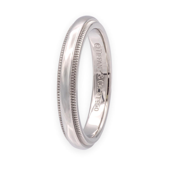 Vintage Tiffany & Co. Together Double Milgrain Wedding Band, Platinum, 3mm