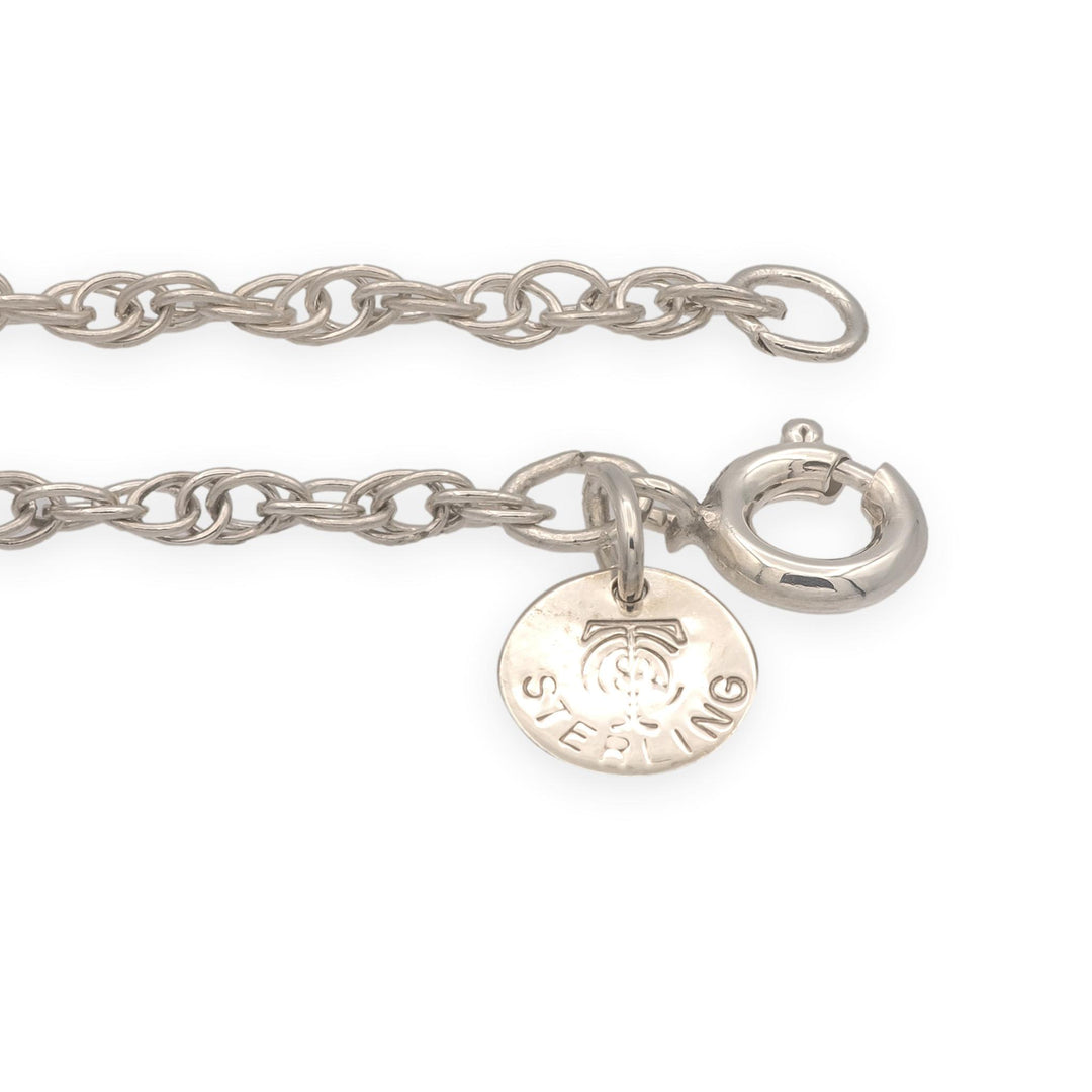 Vintage Tiffany & Co. Sterling Silver Articulated Teddy Bear Charm Necklace 18"