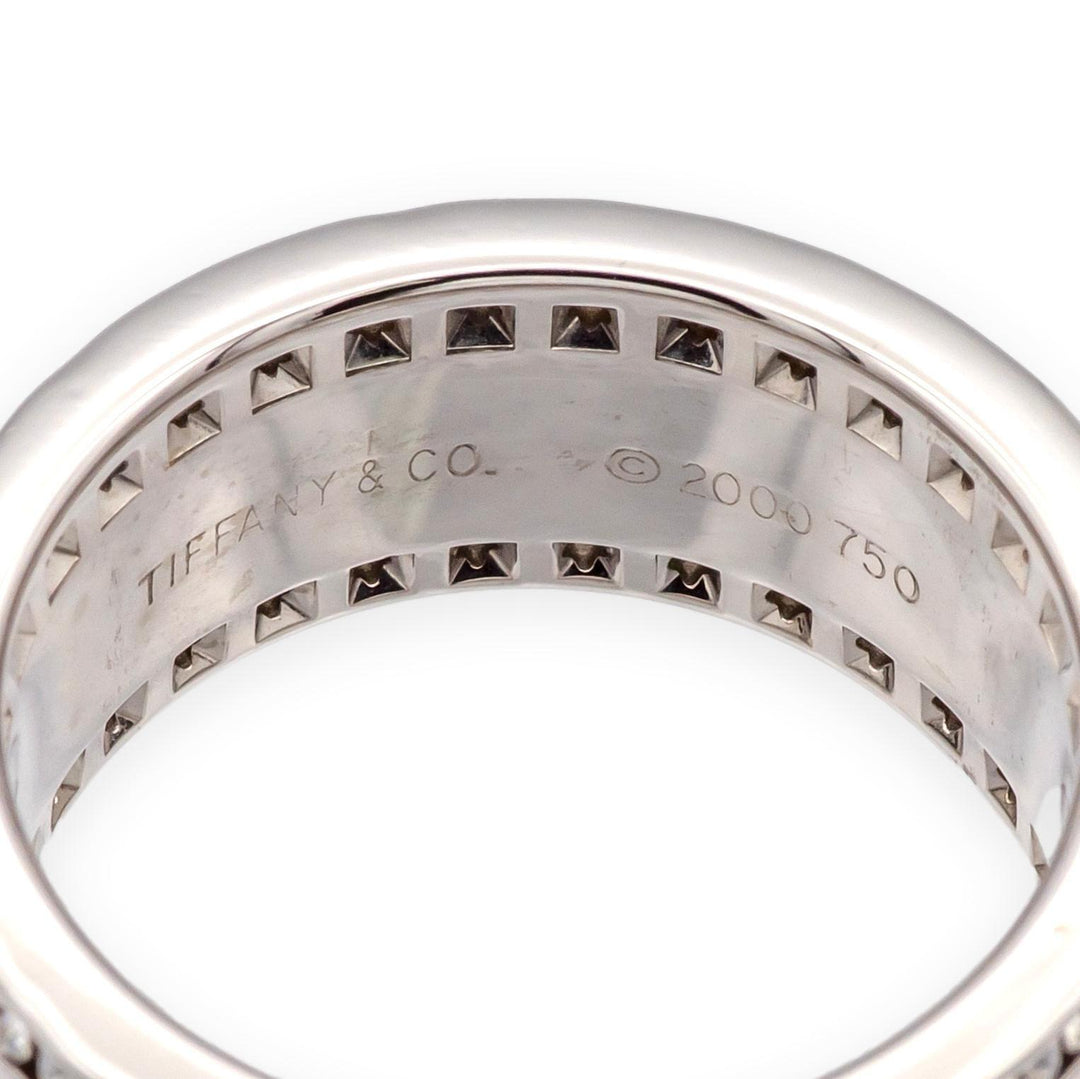 Vintage Tiffany & Co. 18K White Gold Wide Atlas 1.53 ct Diamond Ring 8.4mm Sz 6