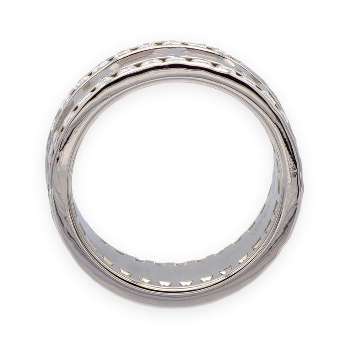 Vintage Tiffany & Co. 18K White Gold Wide Atlas 1.53 ct Diamond Ring 8.4mm Sz 6