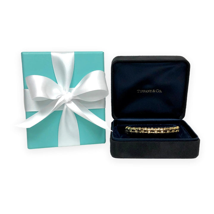 Vintage Tiffany & Co. 18K Yellow Gold Vannerie Basket Weave Cuff Bracelet