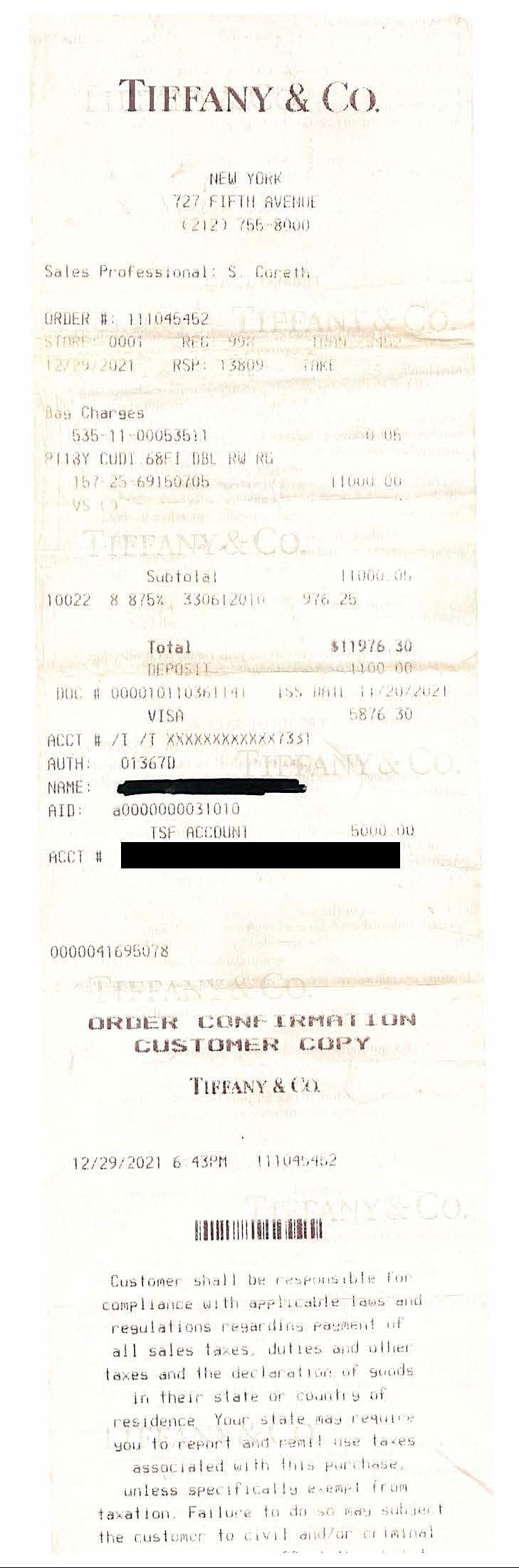 Tiffany & Co Soleste Intense Yellow Radiant Platinum Ring .68ct Int. Flawless