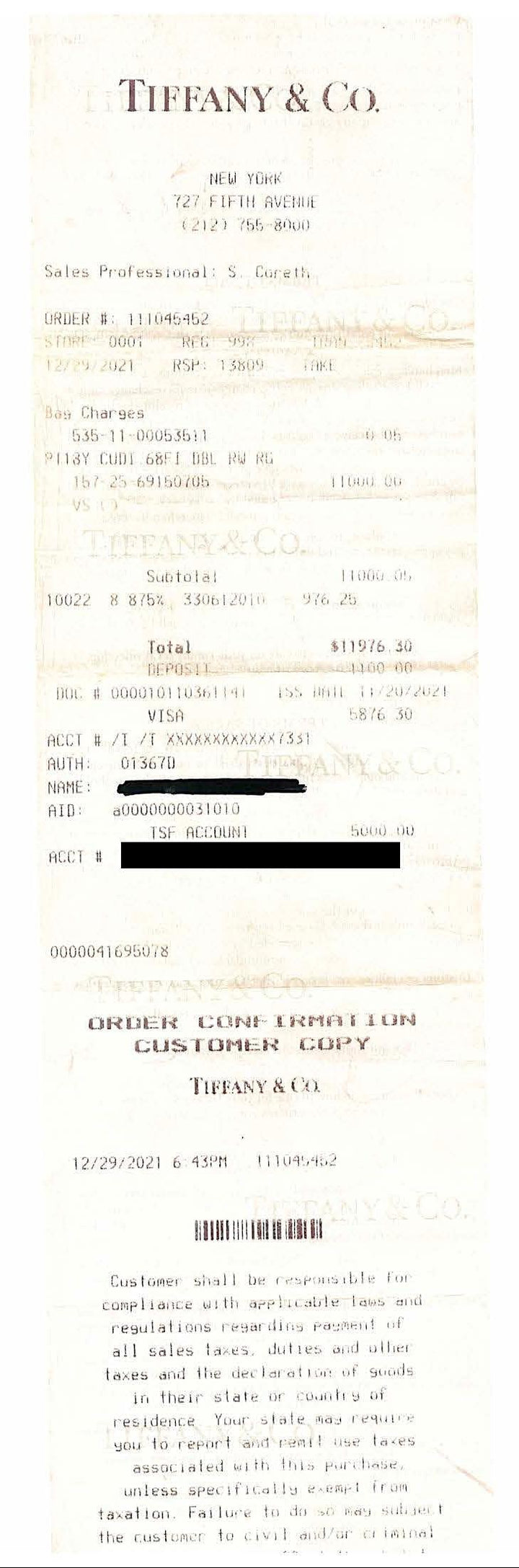 Tiffany & Co Soleste Intense Yellow Radiant Platinum Ring .68ct Int. Flawless