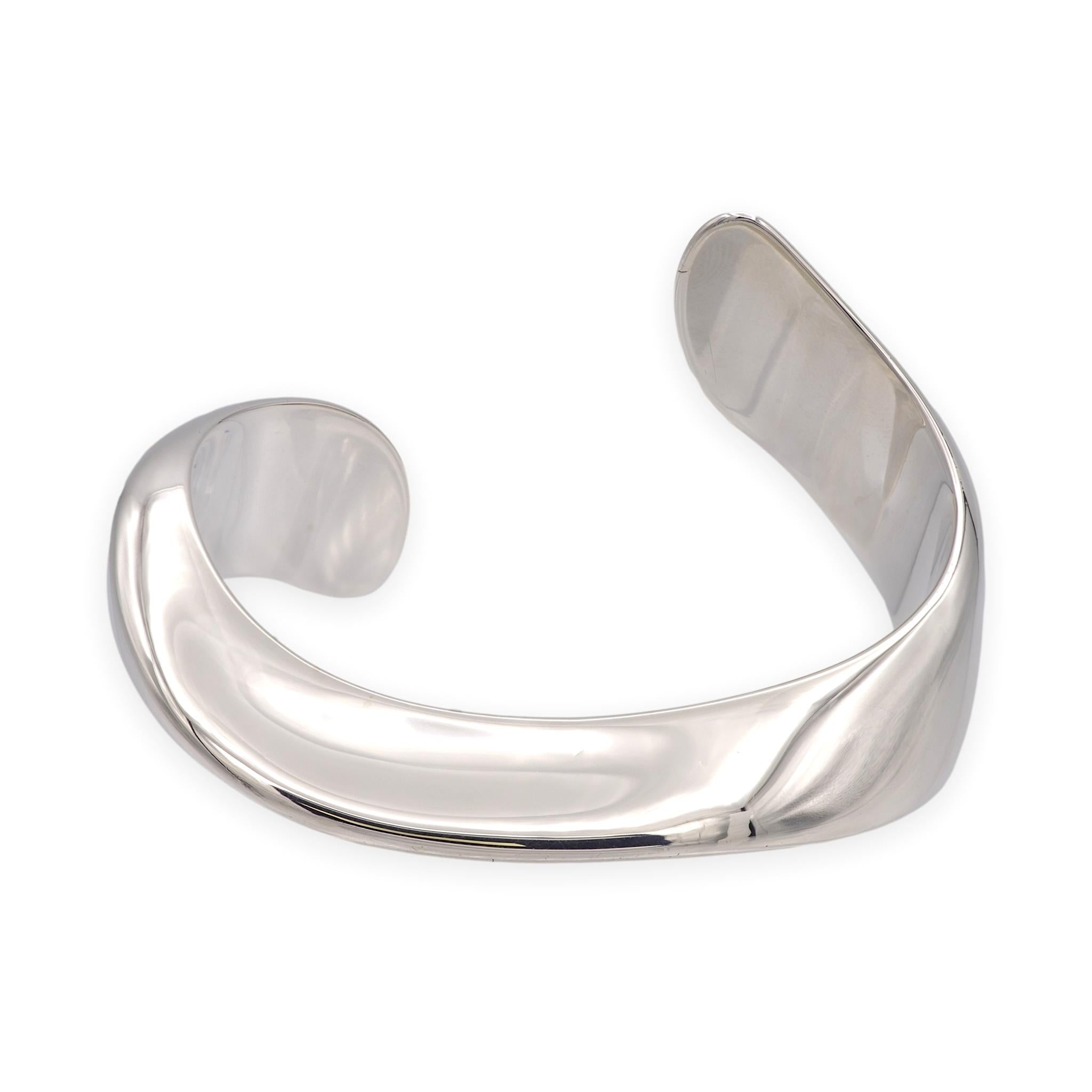 Tiffany & Co. Elsa Peretti Sterling Silver Swirl Cuff Bracelet