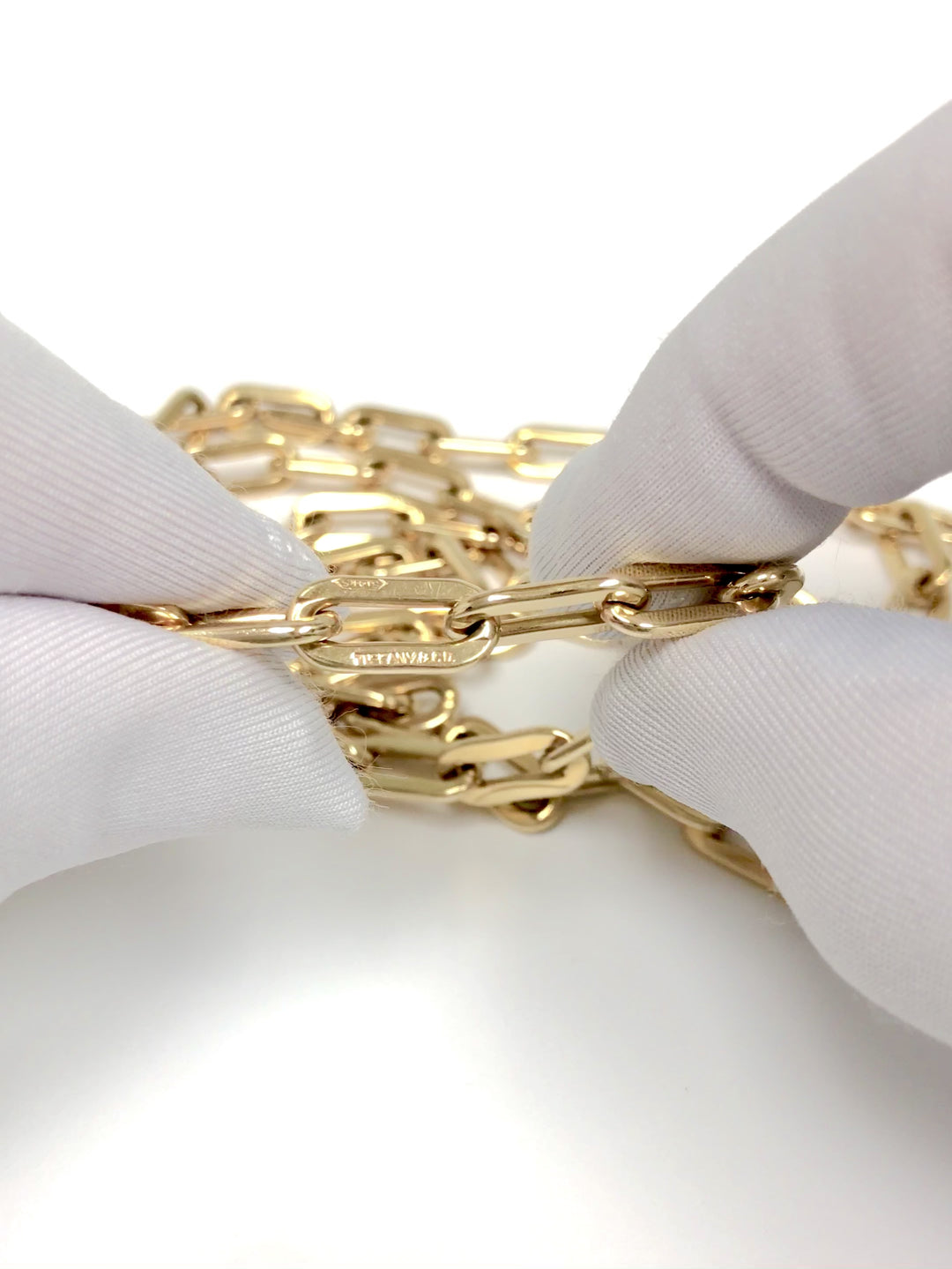 Vintage Tiffany & Co. 14K Yellow Gold Paper Clip Chain Necklace 36" 1960s