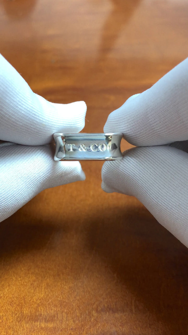 Tiffany & Co. 1837 Square Sterling Silver Ring, Size 4.5