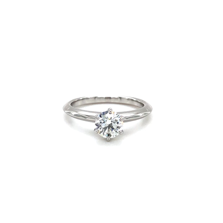 Tiffany & Co. Platinum Solitaire Round Diamond Engagement Ring .70 I VS1