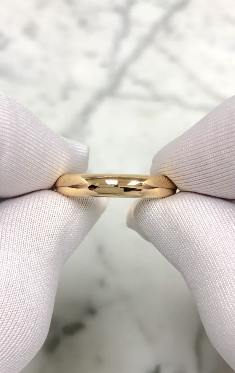 Vintage Cartier 1895 Men's 18K Yellow Classic Wedding Band Ring 4mm Size 60 US9