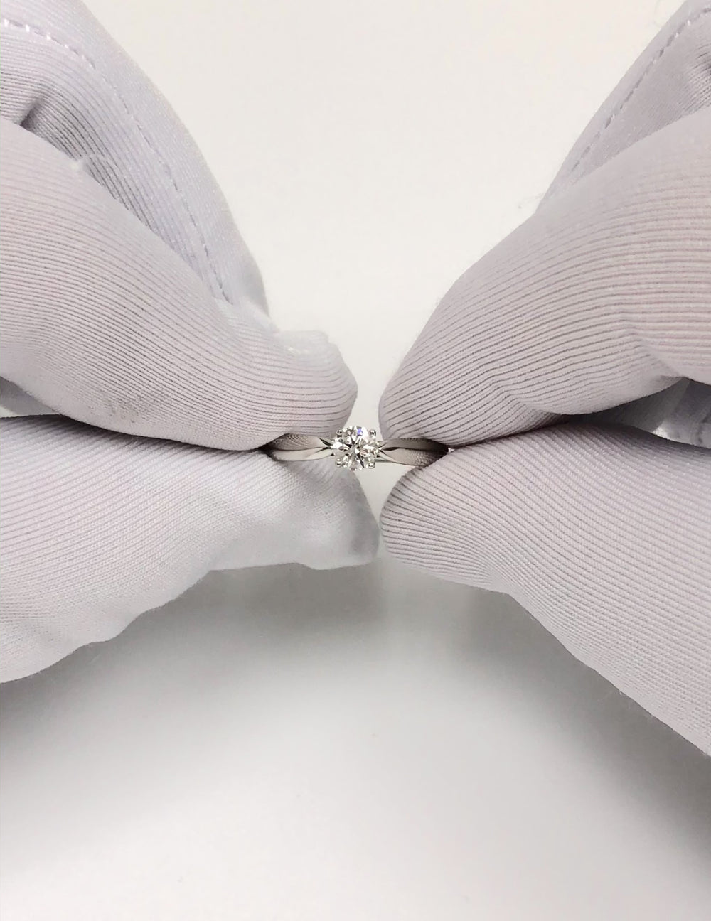 Tiffany & Co 0.26 Ct Platinum Harmony Diamond Engagement Ring E VS1 'Triple Ex'