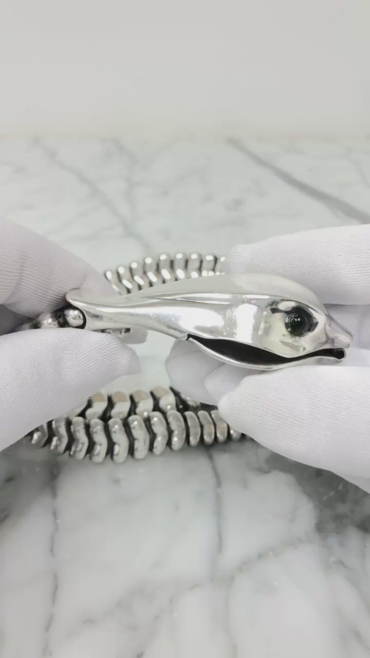 Rare Vintage Elsa Peretti for Halston Sterling Silver Snake Belt & Necklace