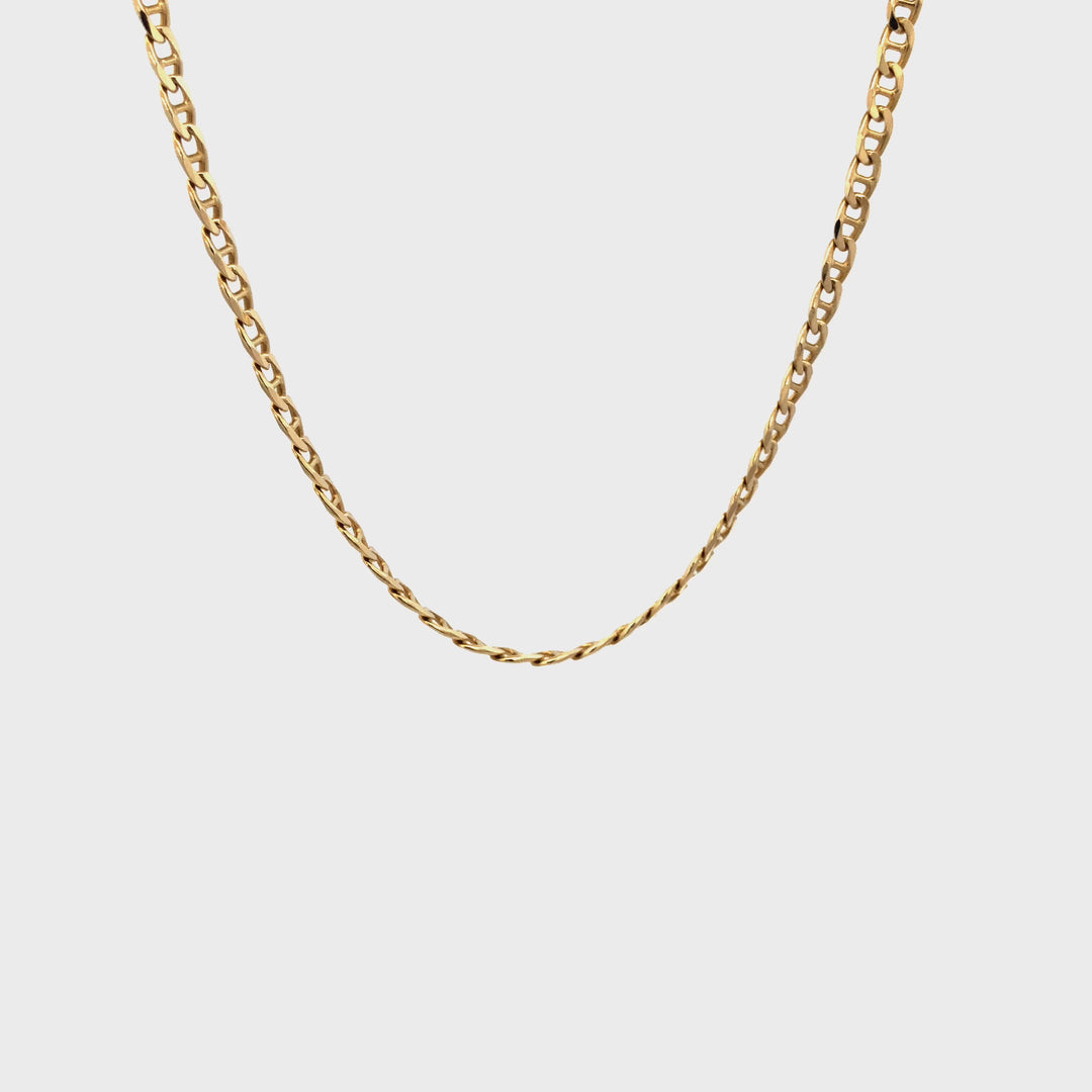 Pre-Owned 14K Yellow Gold Mariner Chain Necklace 22" Long 3mm