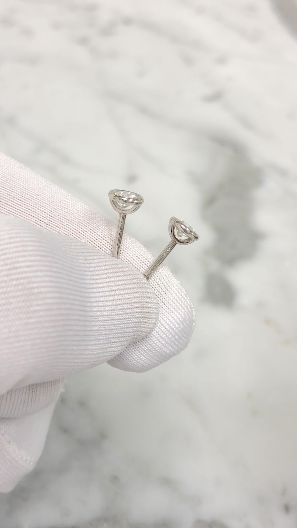 Tiffany & Co. Elsa Peretti Platinum .46ct Diamonds by the Yard Stud Earrings