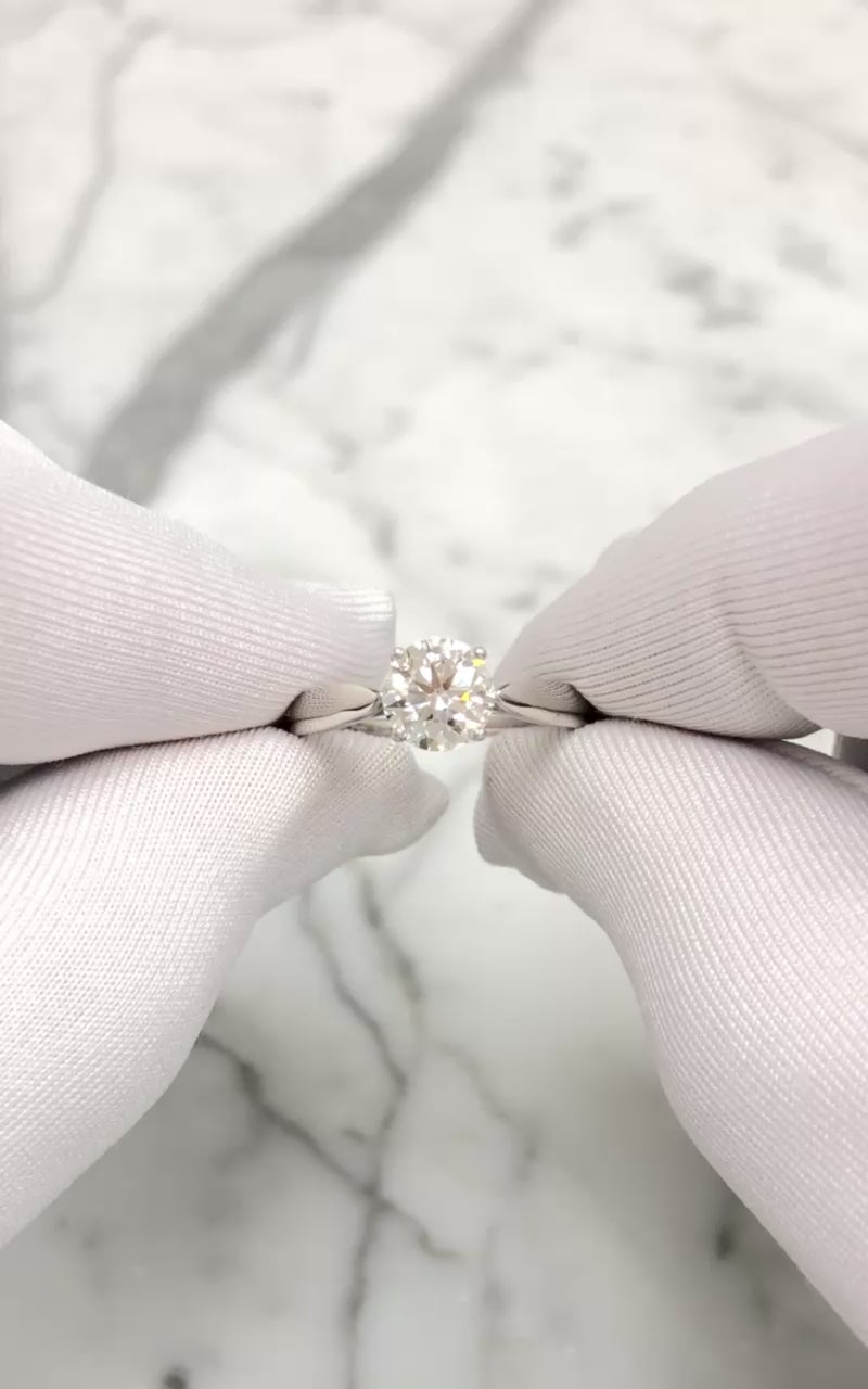 Tiffany & Co 1.10 Ct Platinum Harmony Solitaire Diamond Engagement Ring H VS1