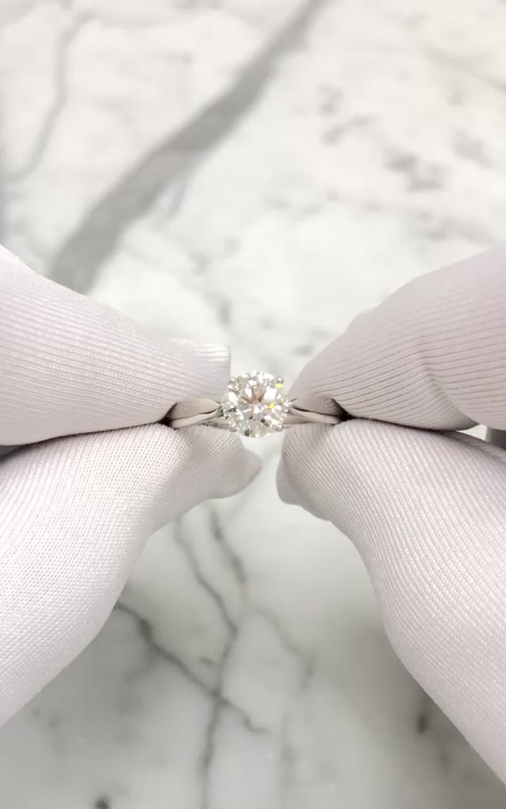 Tiffany & Co 1.10 Ct Platinum Harmony Solitaire Diamond Engagement Ring H VS1