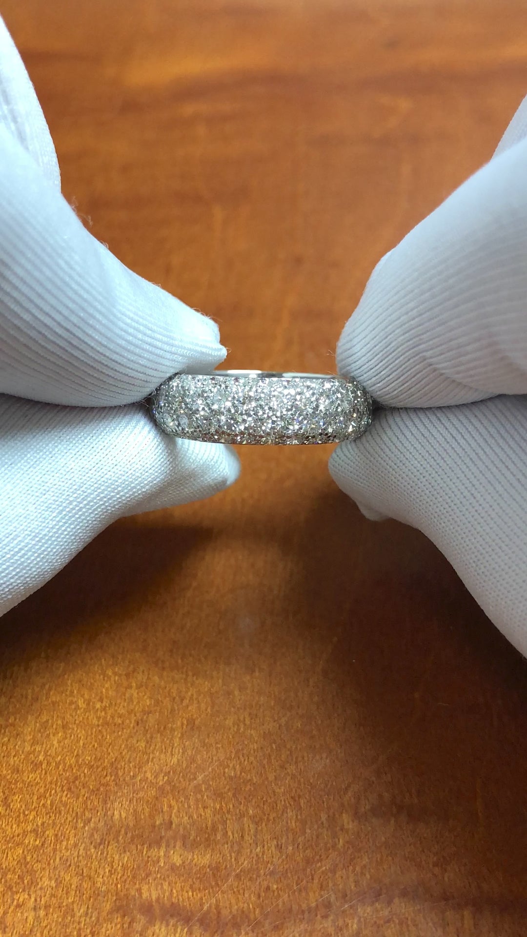 Tiffany & Co. Etoile 4-Row Pavé Diamond Band Ring 2.80 CTW Platinum Size 5.5