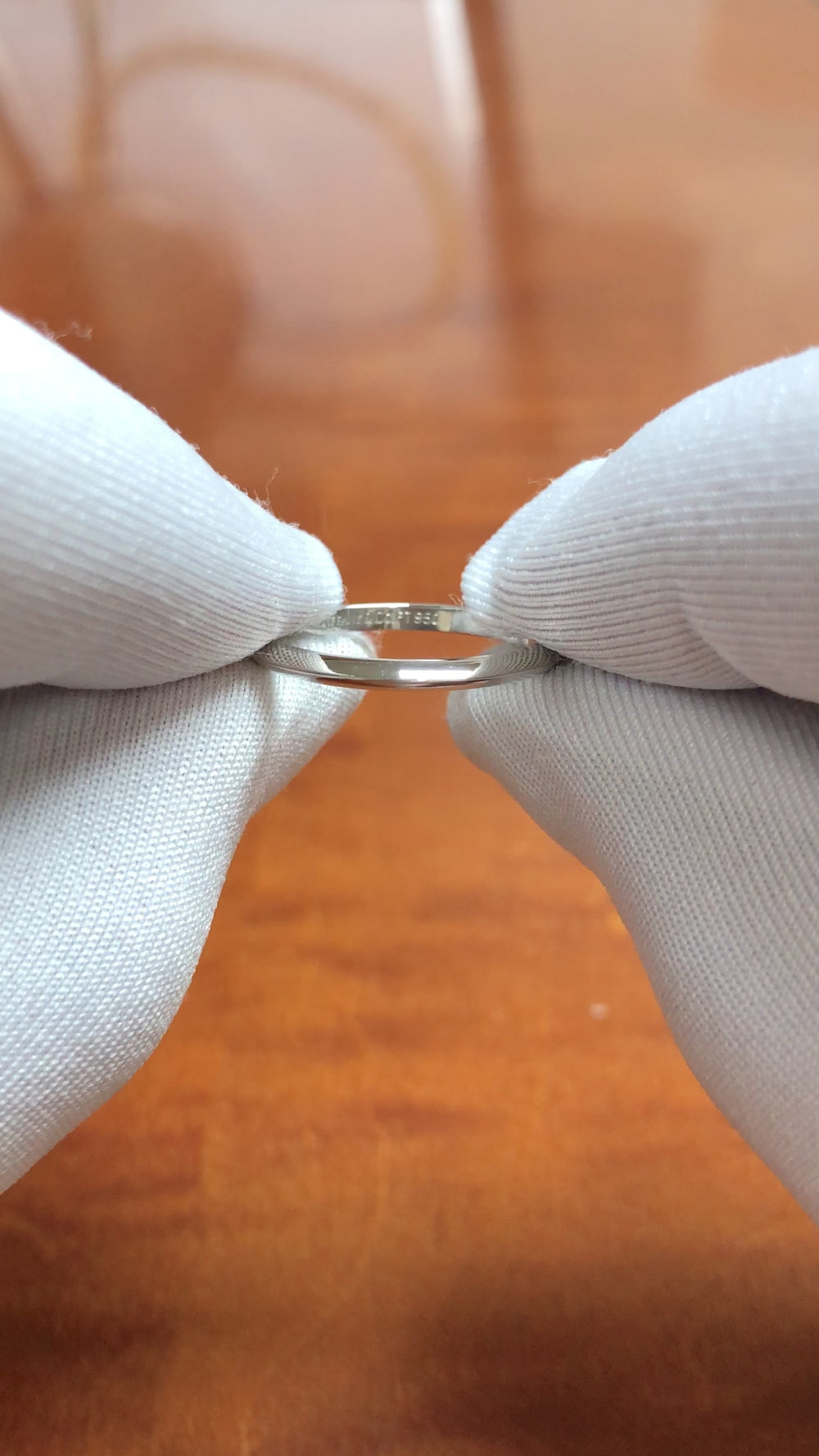 Vintage Tiffany & Co. Platinum Knife-Edge Wedding Band Ring Size 5.75