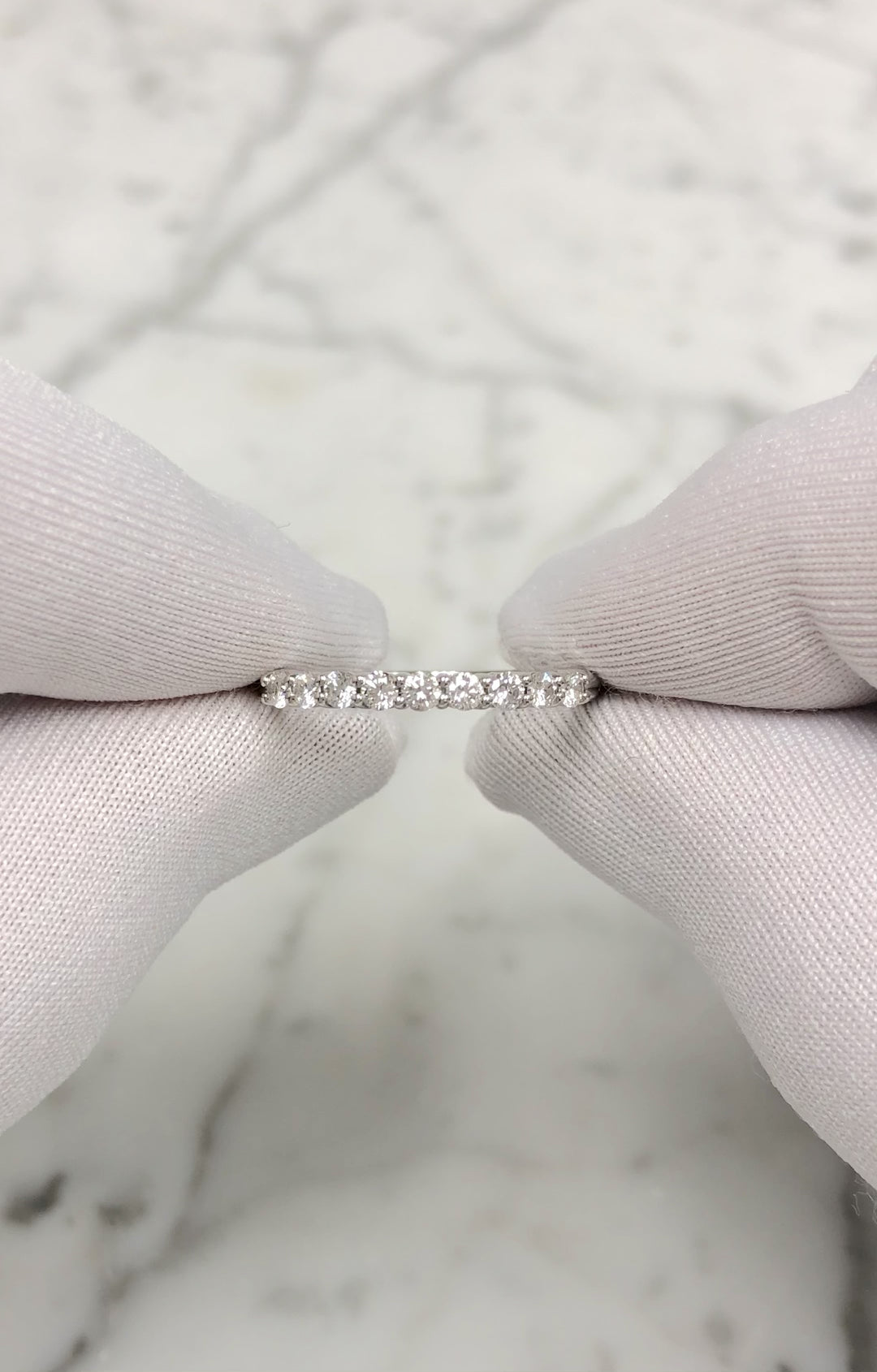 Tiffany & Co. Forever Platinum 9-Stone Half Circle Round Diamond  Band Ring