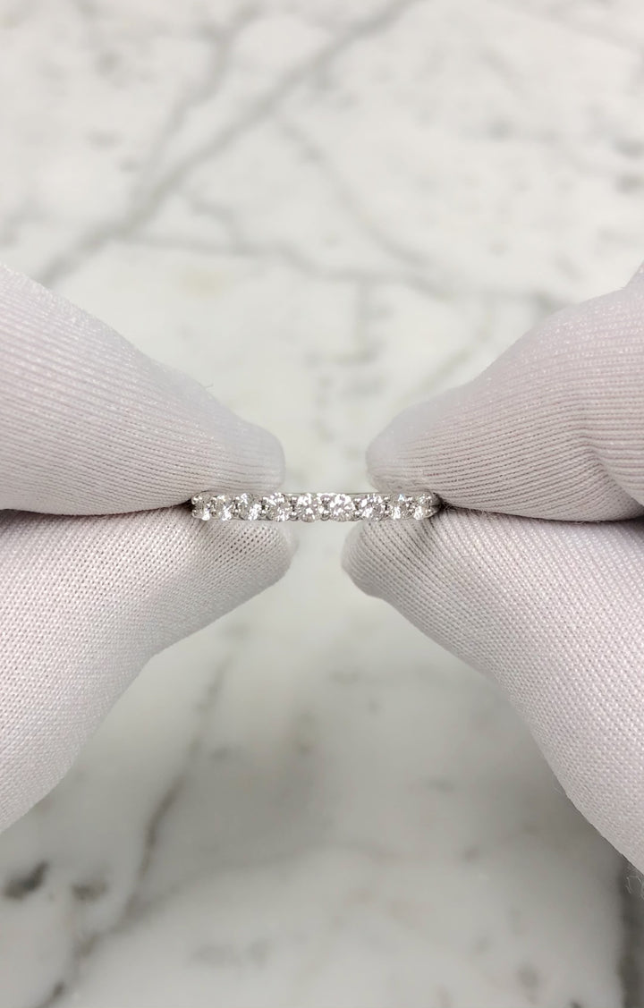 Tiffany & Co. Forever Platinum 9-Stone Half Circle Round Diamond  Band Ring