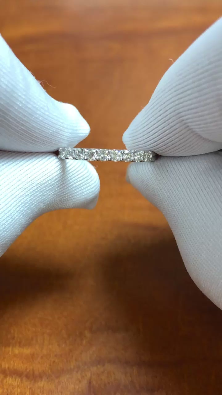 Tiffany & Co. Forever Platinum 9-Stone Half Circle Round Diamond Band Ring 2.2mm