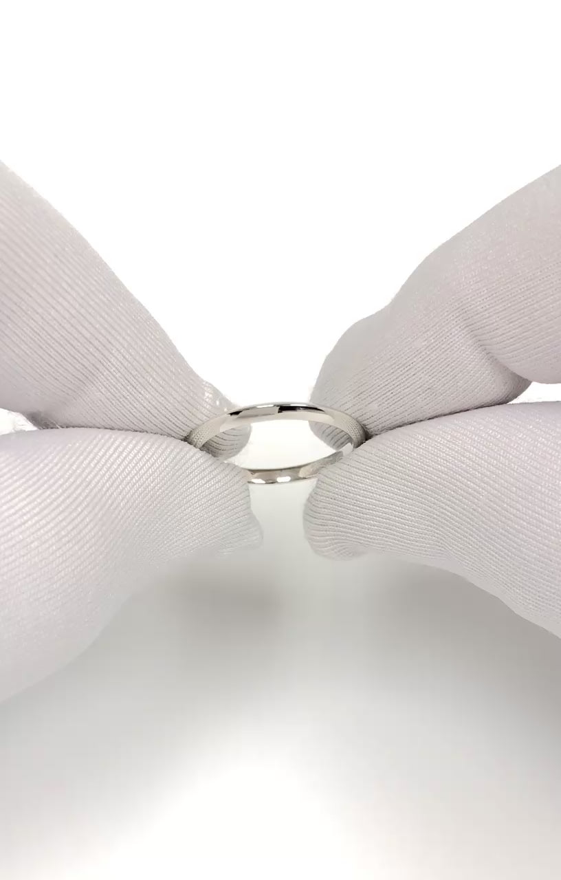 Vintage Tiffany & Co. Platinum Knife-Edge Wedding Band Ring 2 mm Sz 5.5