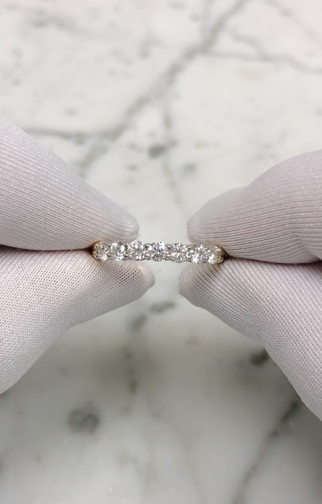 Tiffany & Co. Forever Platinum & 18K Yellow Gold 7-Stone Diamond Ring 3mm