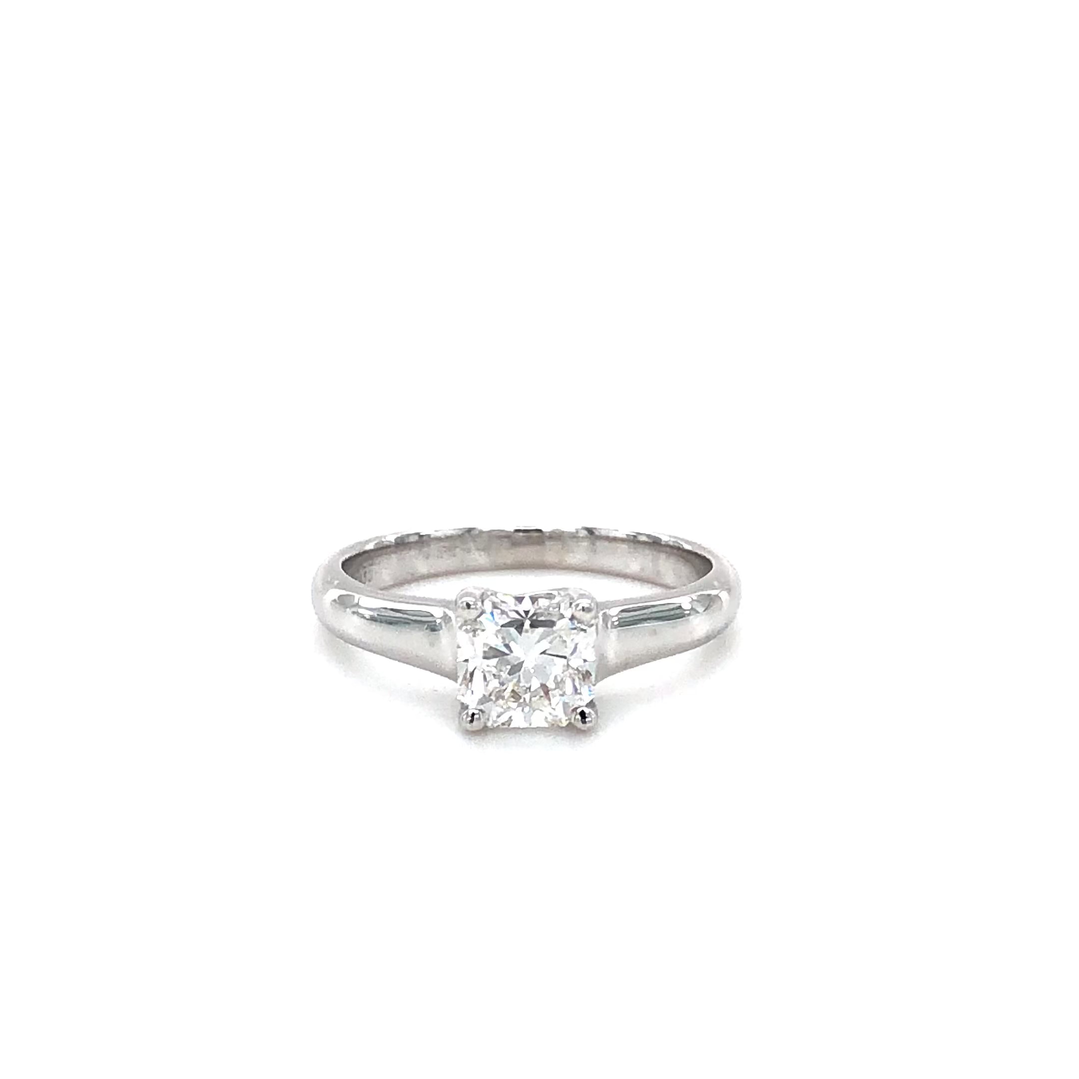 Tiffany & Co. Lucida Diamond Engagement Ring .87ct EVS2 in